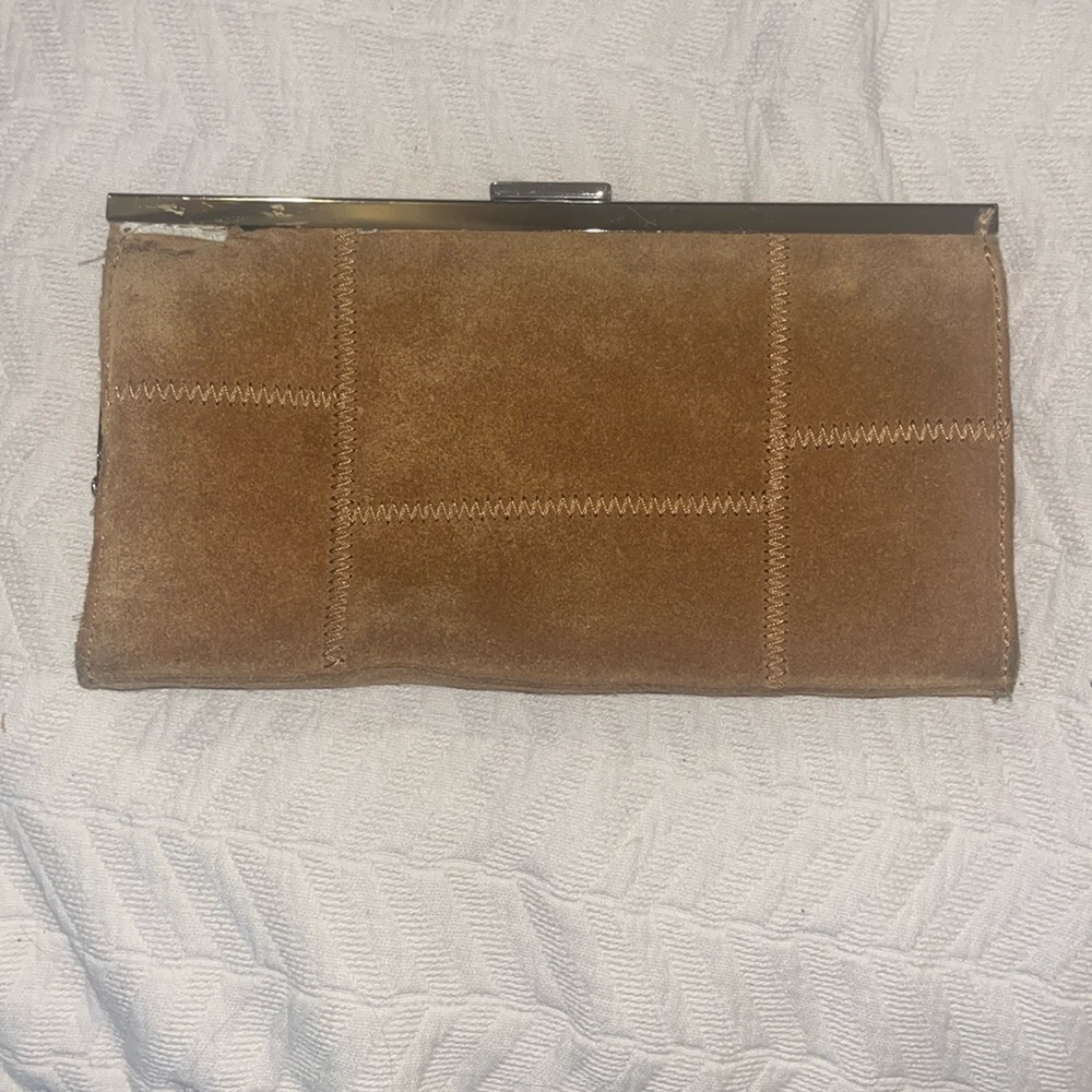 Suede Clutch Banana Republic Camel Color